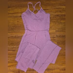 Purple Sleeveless Jumpsuit